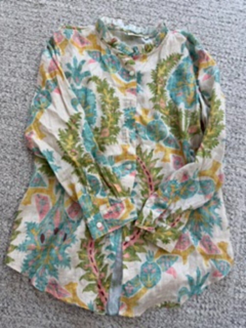 Spartina floral print button down